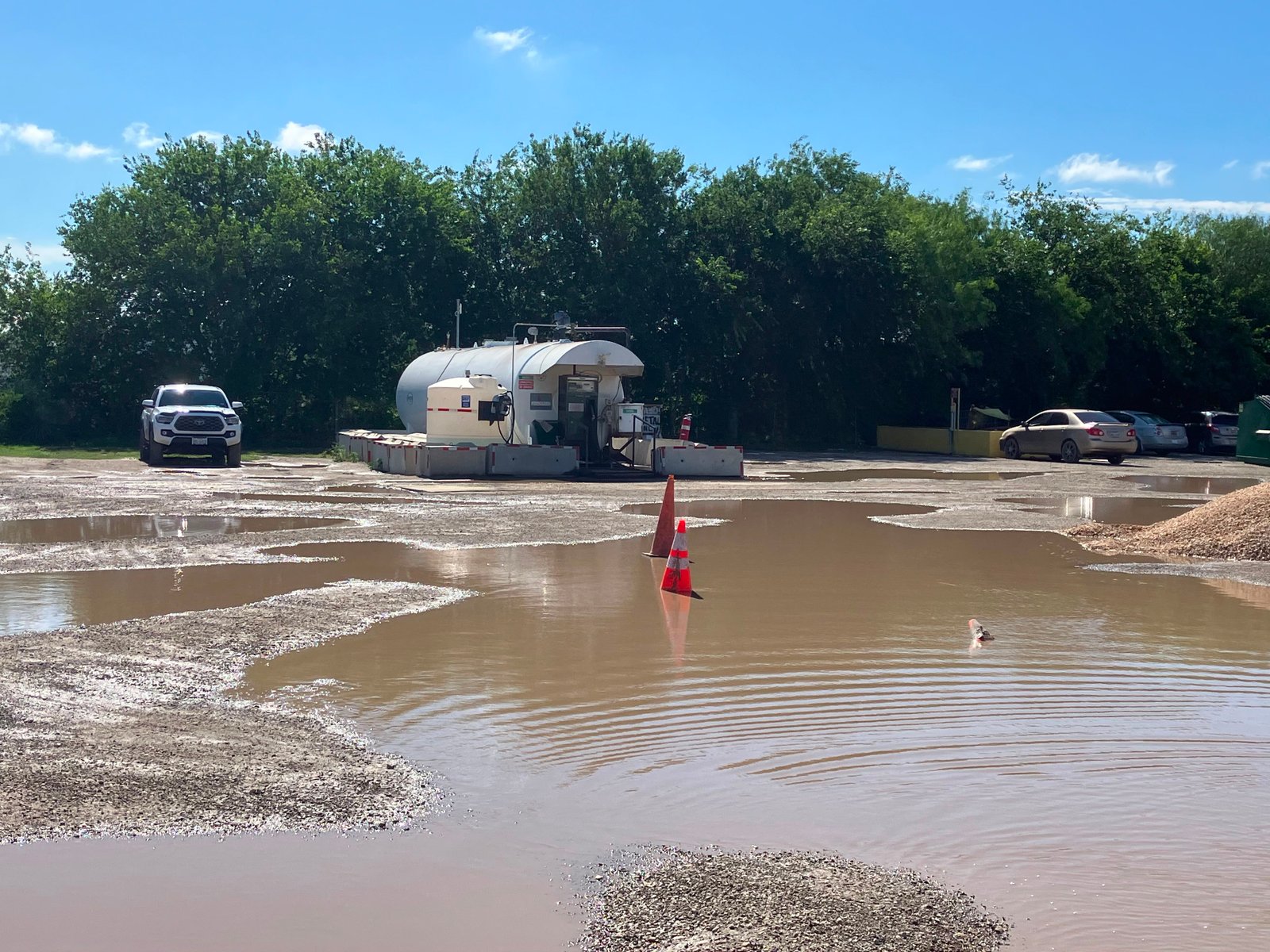 Parking area evaluated for grading and drainage improvements