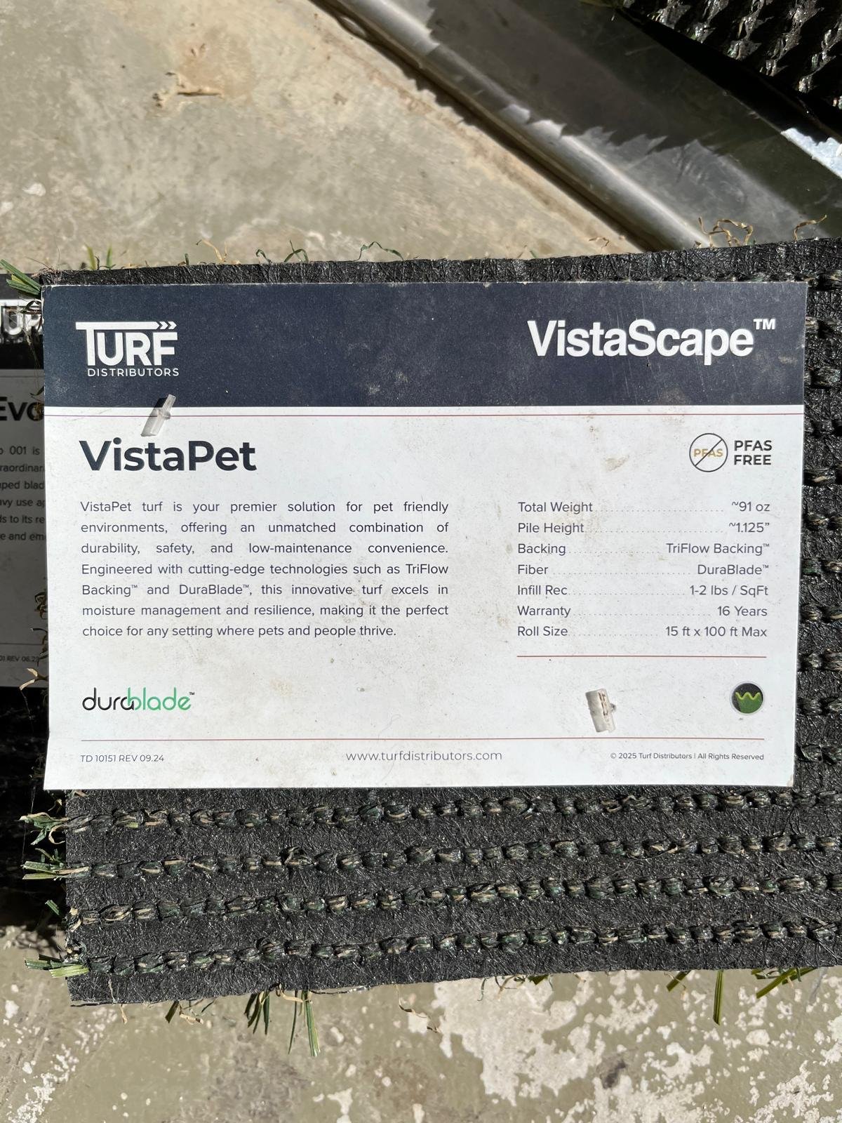 VistaPet Turf